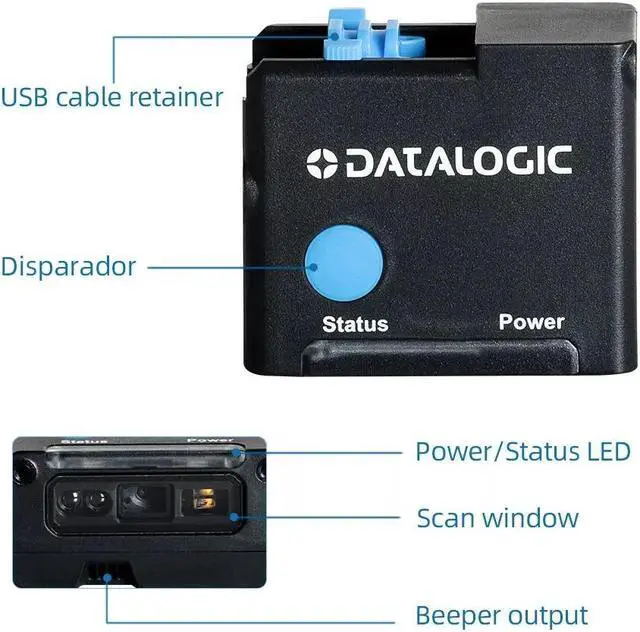 Alt view image 5 of 5 - Datalogic Gryphon GFS4520-BKK1-RED 1D 2D USB Fixed Barcode Scanner with Cable