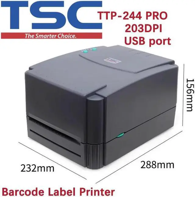 Alt view image 4 of 7 - TSC TTP-244 Pro Thermal Transfer Barcode Printer 203 dpi Label Printer Sticker Printer Commercial Barcode Label Printer TTP-244 Pro Replaces TTP-244 Plus Upgrade