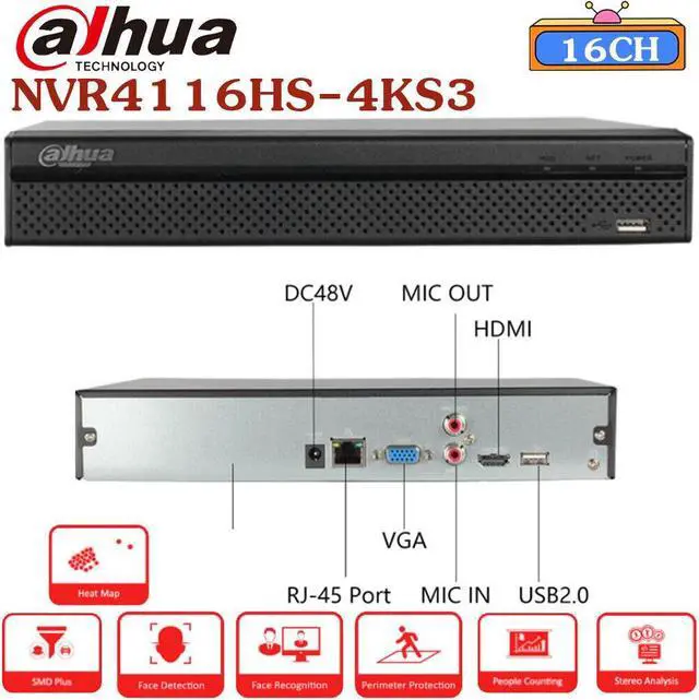 Main image of NVR4116HS-4KS3 16CH 1U 12MP Network Video Recorder AI Motion Detection
