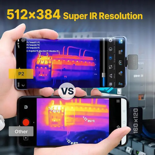 Alt view image 3 of 7 - Thermal Master P2 Android Thermal Imaging Camera for Phone,256×192,15x Zoom