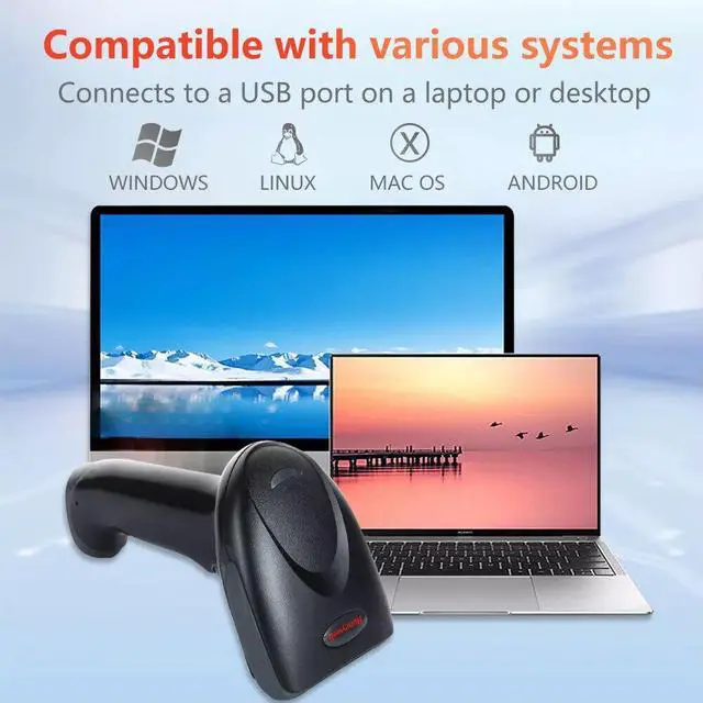 Alt view image 5 of 7 - 1300G-2USB 1D Corded Handheld Barco de Reader with USB Cable US