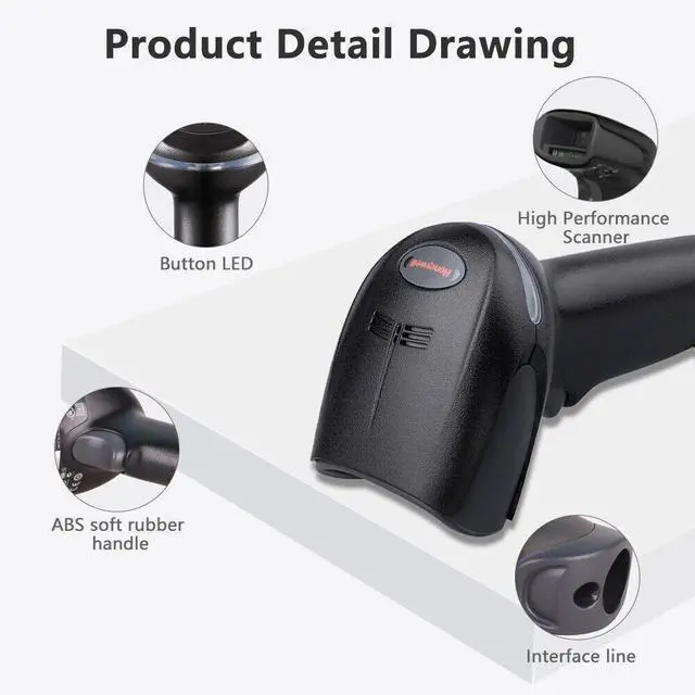 Alt view image 7 of 7 - Xenon 1900GHD-2USB 1D 2D Handheld Barco de Reader W/ USB Cable