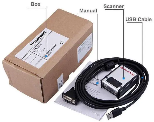 Alt view image 7 of 7 - Honeywe,ll Vuquest 3310G-4USB-0 Hands-Free 1D 2D Barco,de Scann,er w/ USB Cable US
