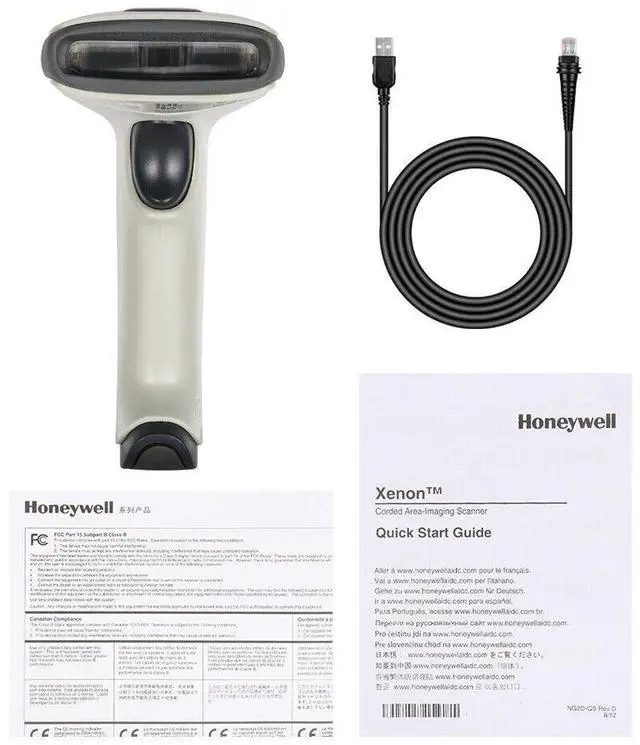 Alt view image 7 of 7 - US Honeywe,ll 1300G-1USB 1D HandHeld Linear-Imaging Barco,de Scann,er W/ USB Cable