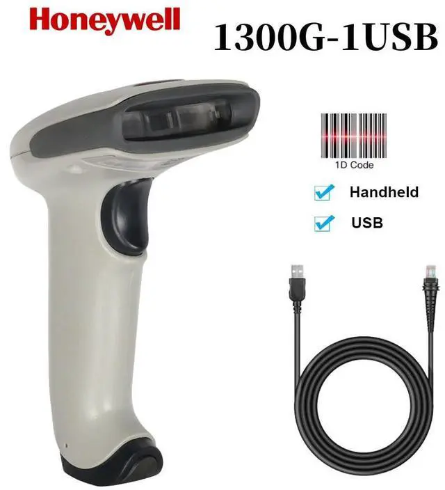 Main image of Honeywe,ll 1300G-1USB Handheld Corded 1D Imager Barco,de Scann,er W/USB Cable US