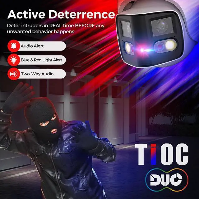 Alt view image 4 of 10 - Dahu,a TiOC 8MP 180° Panoramic Camera Dual Lens IPC-PDW3849-A180-AS-PV Black 2Way