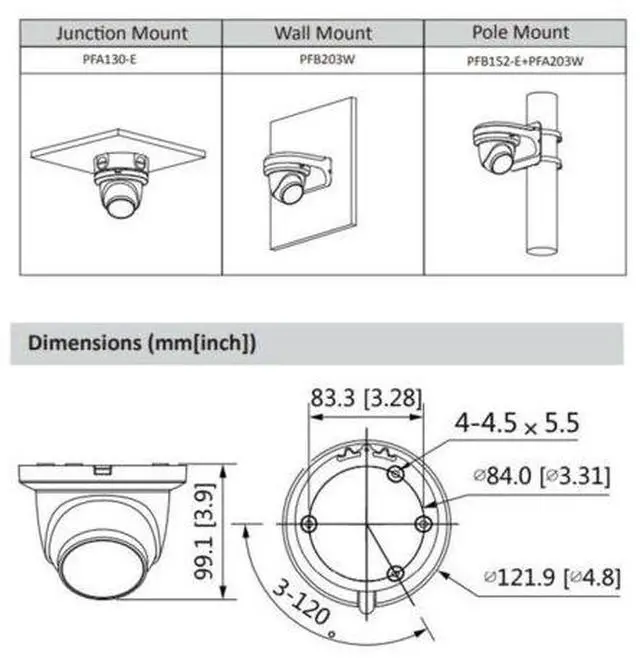 Alt view image 5 of 9 - Dah,ua 4MP IPC-HDW2431TM-AS-S2 3.6mm IP Camera Starlight Mic IVS POE Home Outdoor