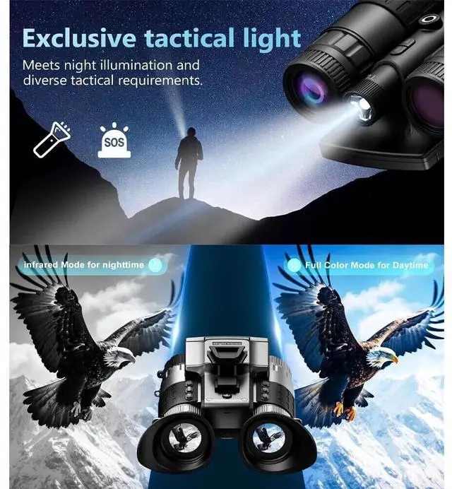 Alt view image 7 of 7 - Z9155 4K UHD Head Mounted Digital Tactical Telescope 58MP Infrared Night Vision