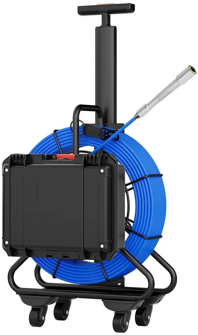 Alt view image 6 of 7 - Pipe Inspection Camera with Trolley Pull Rod 7mm Diameter IP68 9" DVR 30M Cable