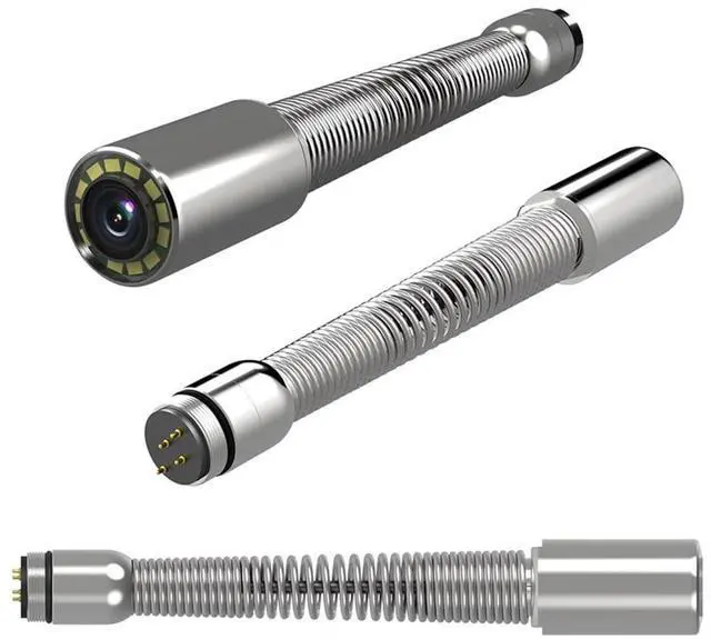 Alt view image 4 of 7 - Trolley Pull Rod Pipe Inspection Camera 512HZ Receiver 7mm IP68 Drain 9" DVR 30M