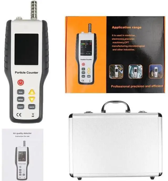 Alt view image 6 of 7 - HTI HT-9600 Air Quality Monitor PM2.5 Detector Gas Analyzer Dust Sampling Meter