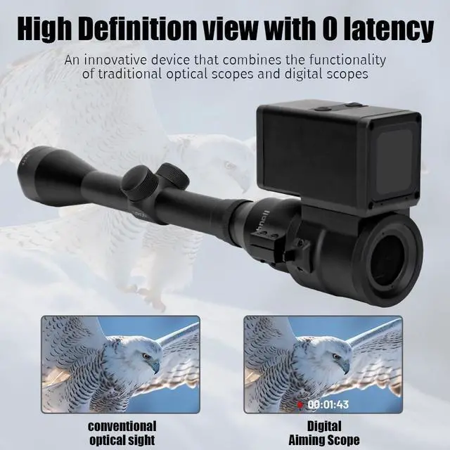 Alt view image 6 of 7 - 1080P Digital Video Recording Hunting Night Vision Scope Monocular Camera