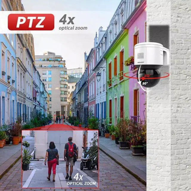 Alt view image 6 of 7 - Hi,kvi,sion DS-2DE3A404IWG-E 4 MP 4x Zoom IR 50m Mini PT Dome Network POE Camera
