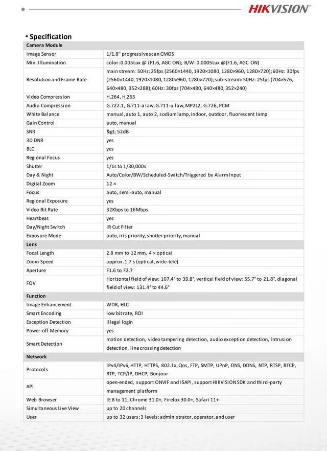 Alt view image 4 of 5 - Hi,kvi,sion 4MP 4×Zoom ICR Day/Night Network Zoom Camera Module DS-2ZMN0409S