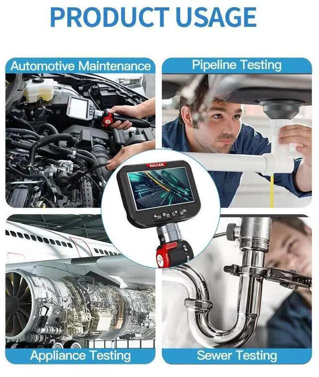 Alt view image 5 of 7 - Ralcam Endoscope Articulating Borescope HD 1080P Two-Way 180° Inspection Camera