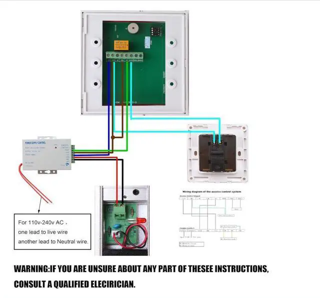 Alt view image 4 of 7 - 2pcs AGPtEK Kit de sistema de control de acceso para puertas, HS0014+15+16+17-MB1