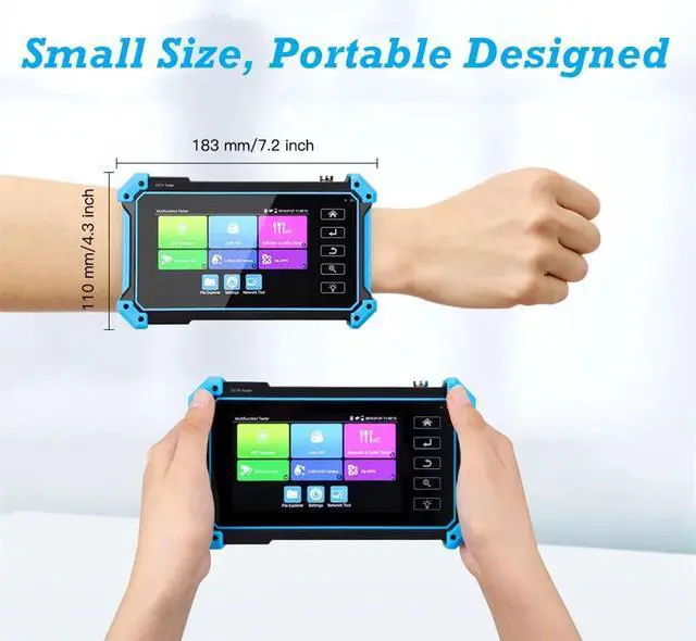 Alt view image 4 of 7 - 5.4" IP Tester 4K Monitor HDMI VGA for IPC POE AHD CVI TVI SDI Cable Testing IPC-5100C Plus