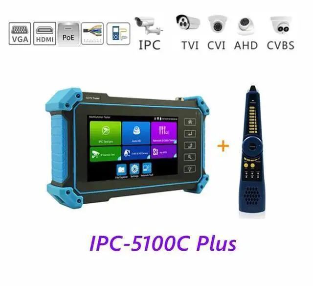 Main image of 4K 8MP IPC wifi Camera Tester AHD CVI TVI CVBS Analog Monitor Test 5.4 inch IPC-5100C Plus