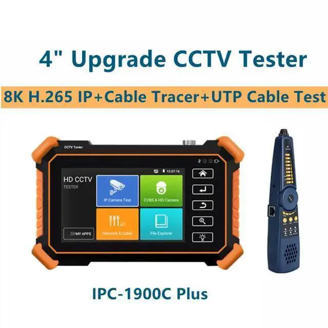 Main image of 4 inch Tester 8K H.265 Main Stream Test AHD CVI TVI Tester Monitor IPC-1900C Plus