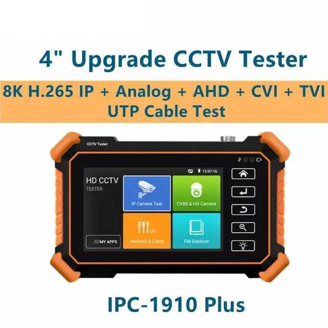 Main image of 8K 8MP IPC1910 4" IPC AHD CVI TV Tester Monitor IP Camera Tester IPC-1910 Plus
