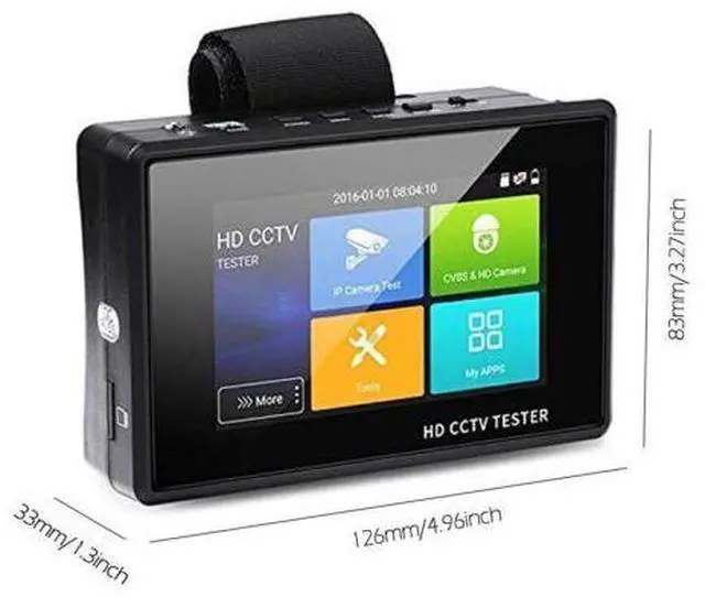 Alt view image 5 of 7 - IPC-1800ADH PLUS 4" CVI TVI AHD CVBS 8MP IP POE Camera Monitor Tester LAN