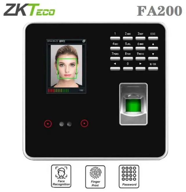 Main image of ZKTeco TCP/IP Face Fingerprint Reader Time Attendance And Access Control FA200