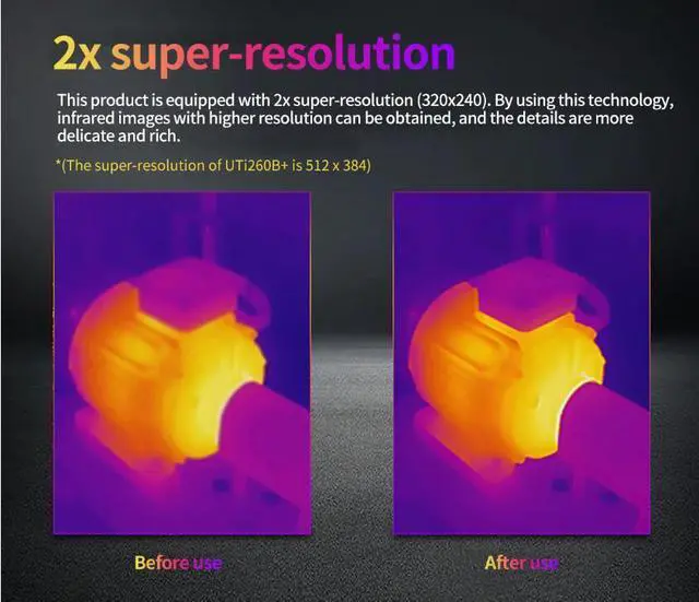 Alt view image 6 of 7 - UNI-T UTi260B+ Infrared Thermal Imager IR Camera T-Mix 512*384 APP WIFI PC 32GB