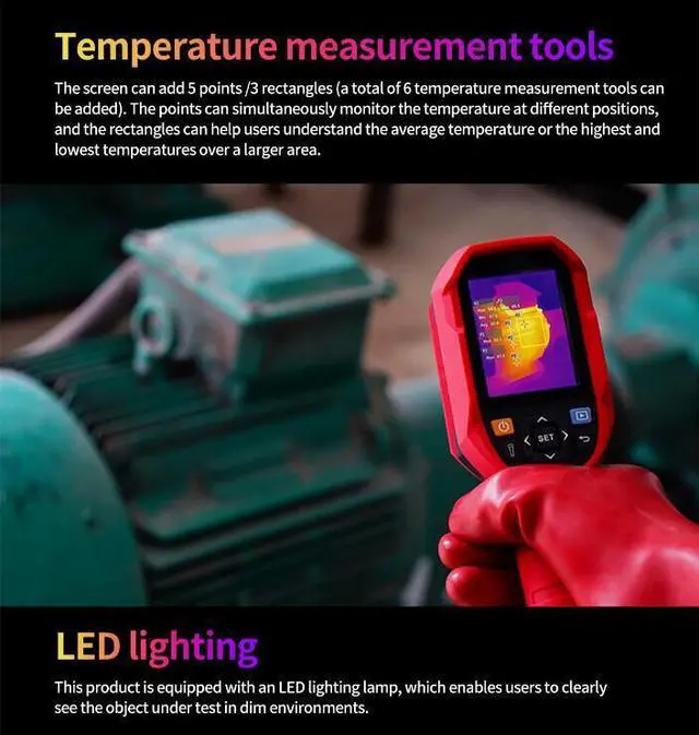 Alt view image 7 of 7 - UNI-T UTi165B+ Infrared Thermal Imager IR Camera T-Mix 320*240 PC APP WIFI MP4