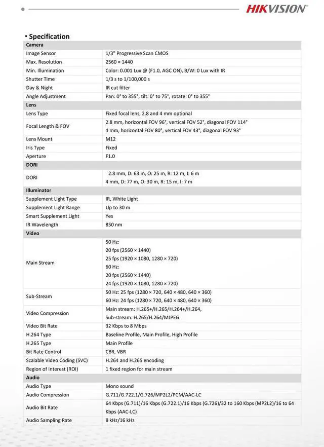 Alt view image 5 of 7 - Hi,kvi,sion DS-2CD1147G2H-LIUF 4MP ColorVu Smart Hybrid Light Fixed Dome IP Camera