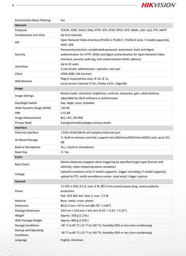 Alt view image 6 of 7 - Hi,kvi,sion DS-2CD1147G2H-LIUF 4MP ColorVu In MIC POE Smart Hybrid Light IP Camera