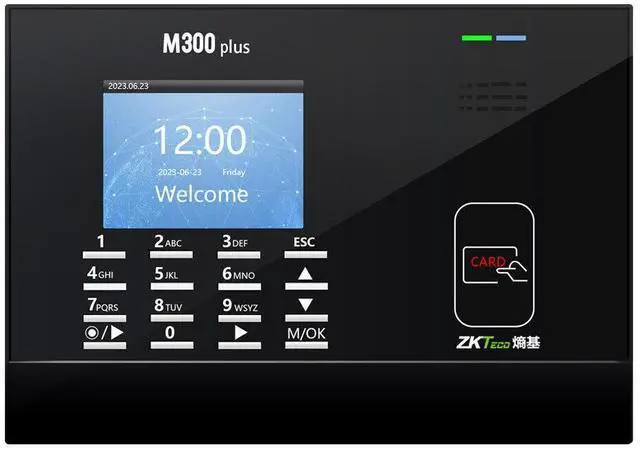Alt view image 2 of 7 - ZKTeco M300Plus 3''TFT Screen TCP/IP RFID Card Time Attendance Time Clock System m300plus+ic