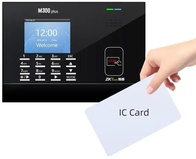 Main image of ZKteco RFID M300Plus Biometric Fingerprint Time Attendance Punch Card System IC/ID/ADMS Card m300plus+ic
