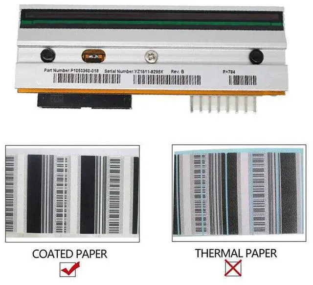 Alt view image 2 of 5 - Printhead for Ze,br,a 105SL Plus Thermal Printer 203dpi P/N P1053360-018