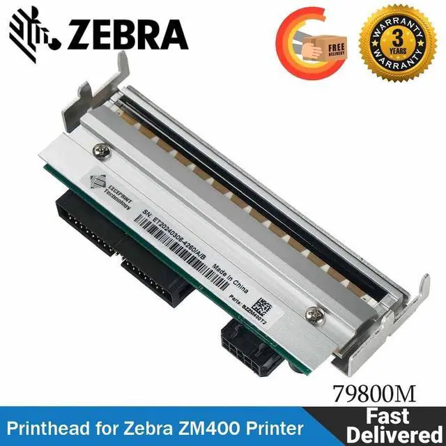 Main image of 79800M Printhead Fit for Ze,br,a ZM400 Thermal Label Printer 203dpi Print Head