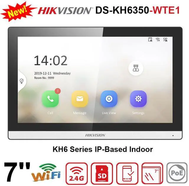 Main image of Hi,kvi,sio,n DS-KH6350-WTE1 7" Video Intercom Network IP Indoor Station WiFi PoE