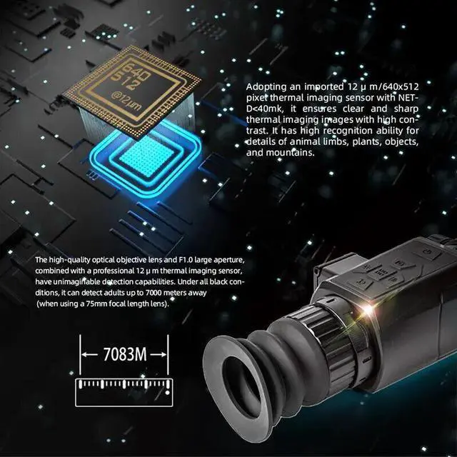 Alt view image 2 of 7 - Hti HT-C19 Thermal Imager Infrared Thermal Camera Hunting Monocular Telescope