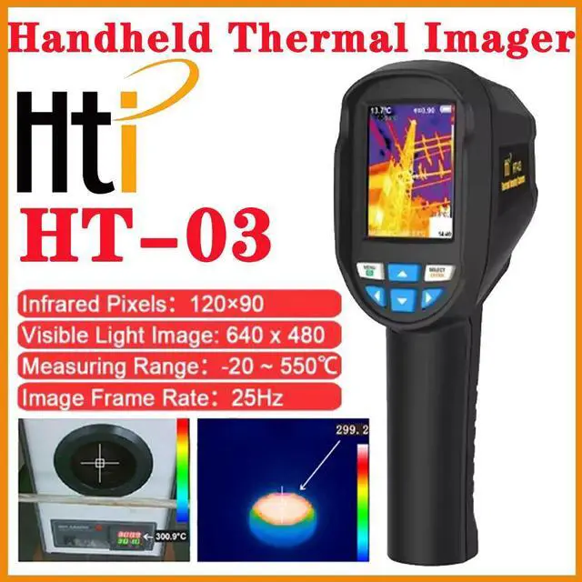 Main image of Hti HT-03 Handheld Thermal Imager Camera 120x90 IR Resolution Floor Heating Tube