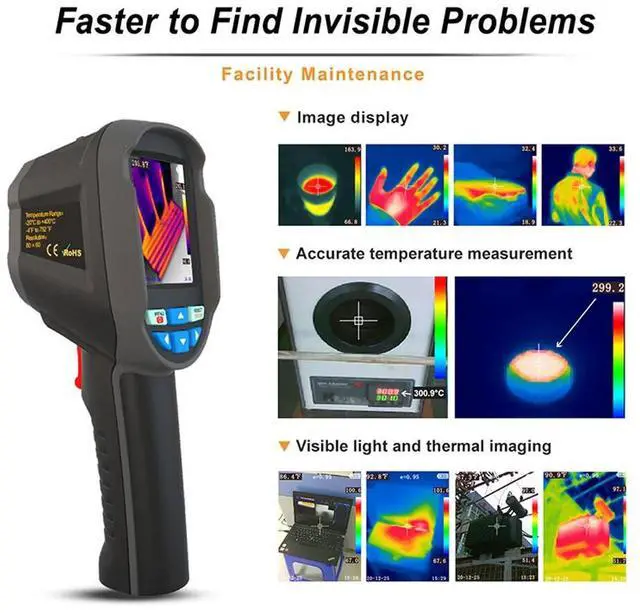 Alt view image 3 of 6 - Hti HT-03 Handheld Thermal Imager Camera 120x90 IR Resolution Floor Heating Tube
