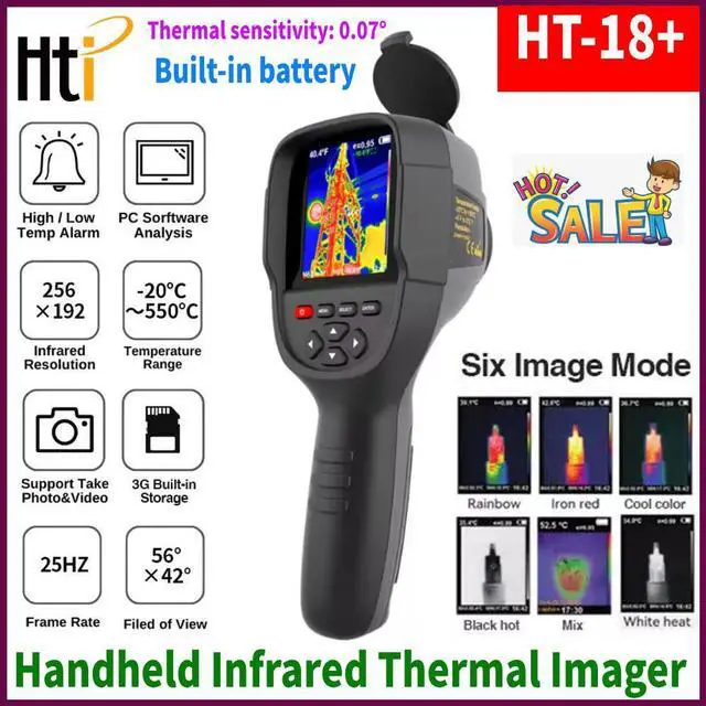 Main image of Hti HT-18+ LCD Handheld Infrared Thermal Imager Camera 4G IR Resolution 256x192