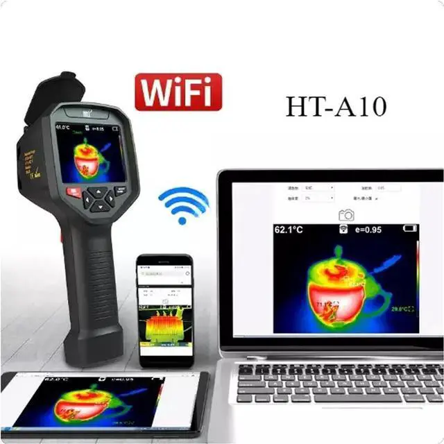 Alt view image 3 of 7 - HTi HT-A10 Handheld Thermal Imaging Camera 252x192 IR Resolution -4°F to 842°F