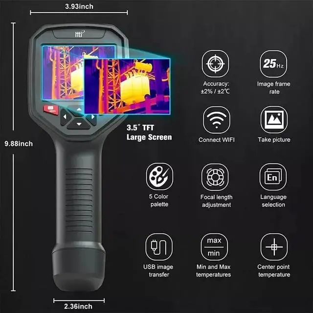 Alt view image 4 of 7 - HTi HT-A10 Handheld Thermal Imaging Camera 252x192 IR Resolution -4°F to 842°F