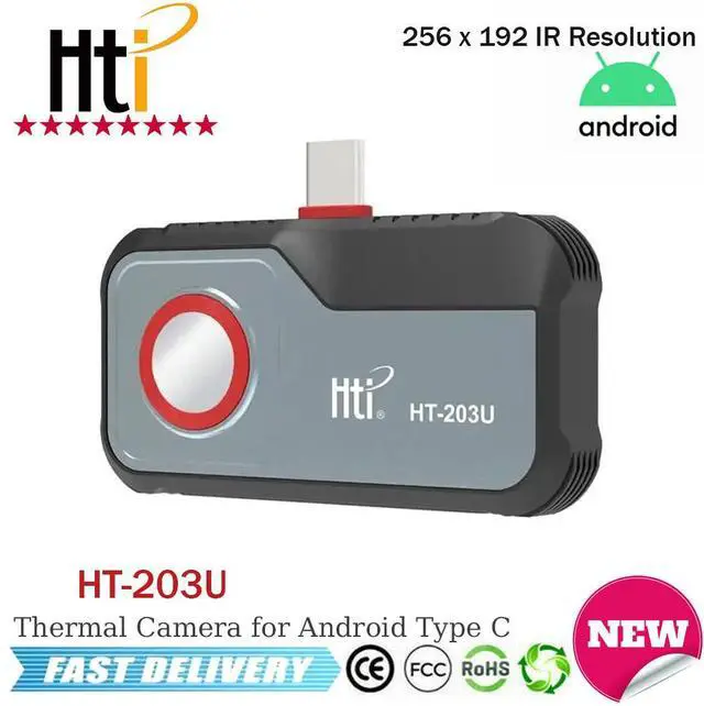 Main image of HTi HT-203U Thermal Camera 256 x 192 IR Resolution Thermal Imager for Android