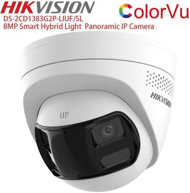 Main image of Hi,kvision DS-2CD1383G2P-LIUF/SL 8MP Dual Lens 180° Wide Angle Hybrid IP Camera