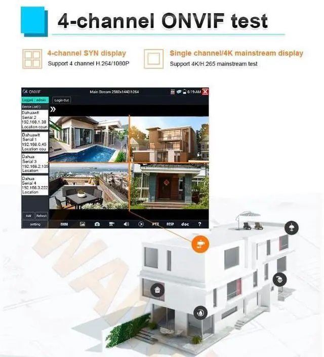 Alt view image 7 of 7 - X9-ADH/X9-ADHS/MOVTADHS CCTV Camera Tester 4K IPC TVI/CVI/AHD/SDI/MOVT Analog