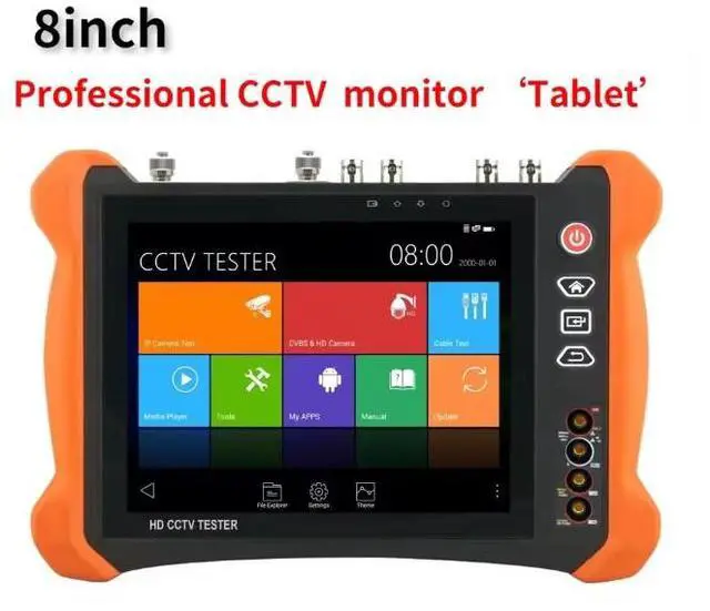 Alt view image 2 of 7 - X9-ADH X9-ADHS X9-MOVTADHS 8inch 2K IP Camera Tester POE CCTV Tester Monitor
