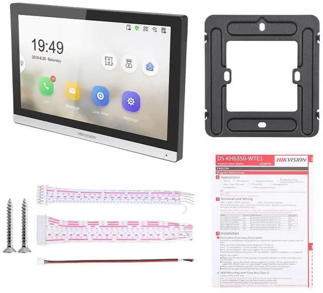 Alt view image 7 of 7 - Hi,k,vis,ion DS-KH6350-WTE1 7" Touch Monitor WiFi IP Based Video Intercom System