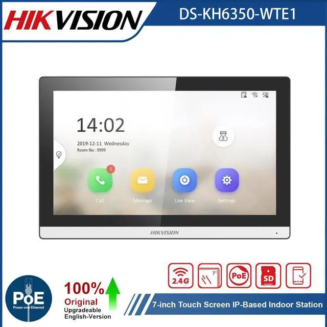 Main image of Hi,kv,isio,n DS-KH6350-WTE1 7-Inch Full IP Video Doorbell Home Intercom System