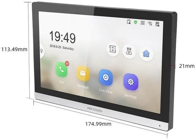 Alt view image 2 of 7 - Hi,kvi,sion DS-KH6350-WTE1 7" Touch Monitor WiFi Smart Home Video Intercom System
