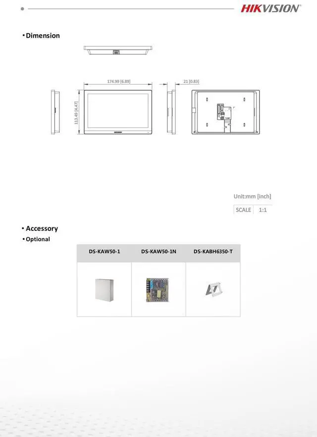 Alt view image 7 of 7 - Hi,kvis,ion DS-KH6350-WTE1 7'' TFT Touchscreen KH6 Series IP Based Indoor Station