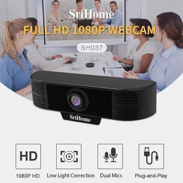 Alt view image 2 of 7 - Sricam SH037 USB Webcam 1080P Full HD Web Camera With Microphone For PC Laptop